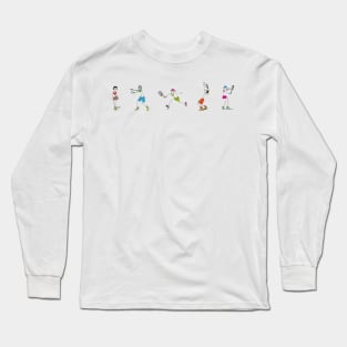 Tennis stick figures Long Sleeve T-Shirt